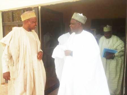 Left. Gov Atiku Bagudu of Kebbi State and Chairman of NNDC Alh. Bashir Moh. Dalhatu (Wazirin Dutse)