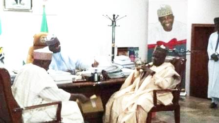 NNDC's Chairman (right) and GMD (left) with Bauchi State Governor His Excellency Mohammed Abubakar esq in the Governor's Office, Bauchi