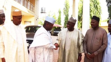 Chairman of NNDC in a handshake with the Executive Governor of Zamfara State. Alhaji Abdulazeez Yari