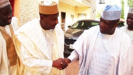 GMD of NNDC (left) in a handshake with the Executive Governor of Zamfara State. Alhaji Abdulazeez Yari