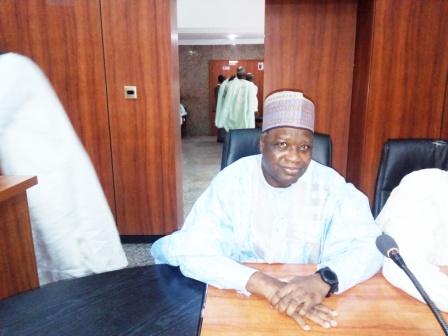 Alhaji Bashir Mohammed Dalhatu (Wazirin Dutse) inside the ante-chamber, Govt ouse, Maidiguri