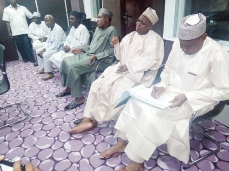 GMD of NNDC signing the visitors' form at the Dandal Kura Radio Studio in Maiduguri