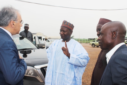 MD of KTL. Alh. Moh. Bukar Umar briefing the Turkish delegation shortly after their arrival in Nigeria