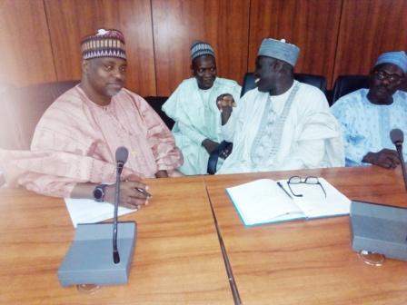 NNDC Executive Directors, consulting  with MD NCPL inside the ante-chamber, Government House, Maiduguri