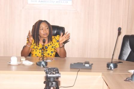 ED MSD NNDC, Mrs Kaneng Dokotri Adole addressing members of NAWOJ Kaduna Chapter